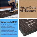 GORILLA GRIP 100% Waterproof All-Season WeatherMAX Doormat 35x23, US Designed - Image 3