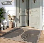 Lahome Modern Rainbow Easy Jute Rug, 3x5 Washable Rugs - Image 2