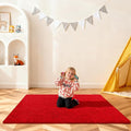 Red Rugs for Bedroom, 4x6 Fluffy Area Rugs for Living Room, Small Fuzzy Shag by Unknown