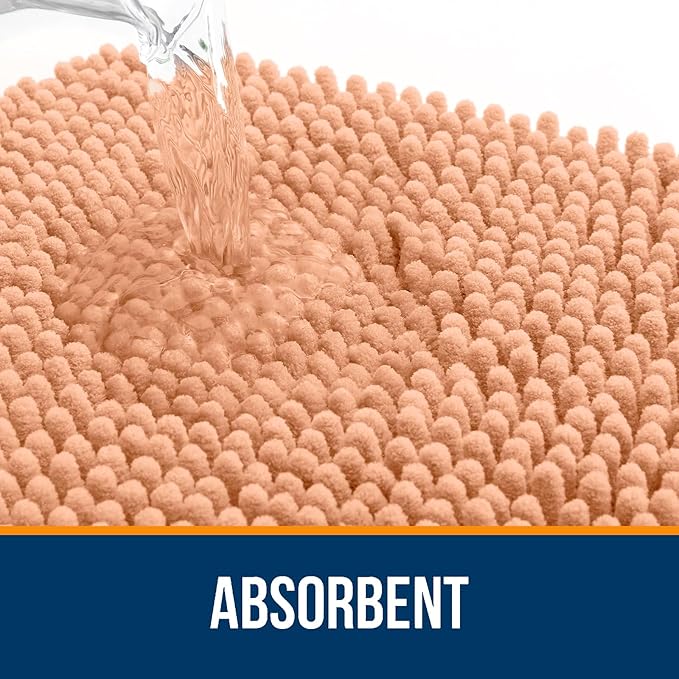 OLANLY Large Bathroom Rugs 40x32, Extra Soft Absorbent Chenille Bath Rugs - Image 4