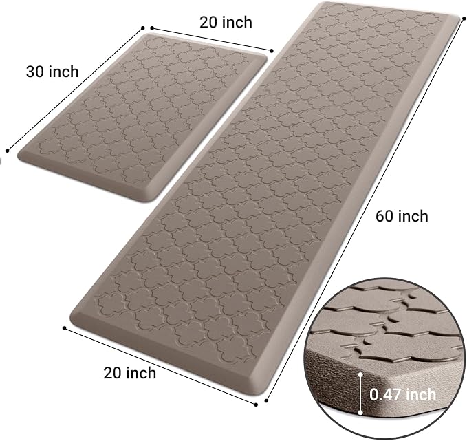 Kitchen Mat Cushioned Anti-Fatigue Floor Mat Water Resistant Non-Skid Kitchen - Image 2