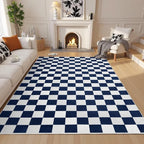 Terrug Navy and White Checkered Rug - Image 3