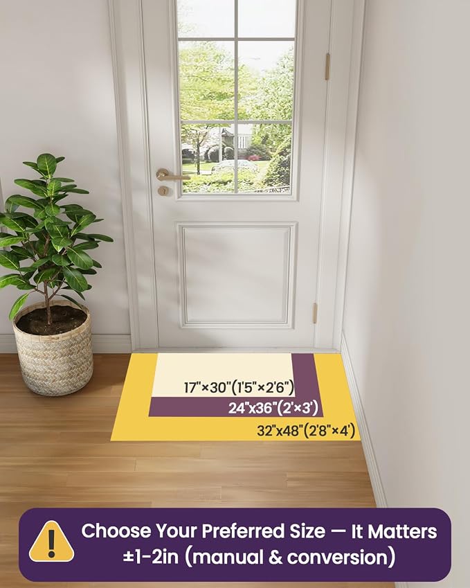 DEXI Ultra Thin Door Mat Indoor Entrance 24x36, Non Slip Rubber Backed Entryway - Image 2