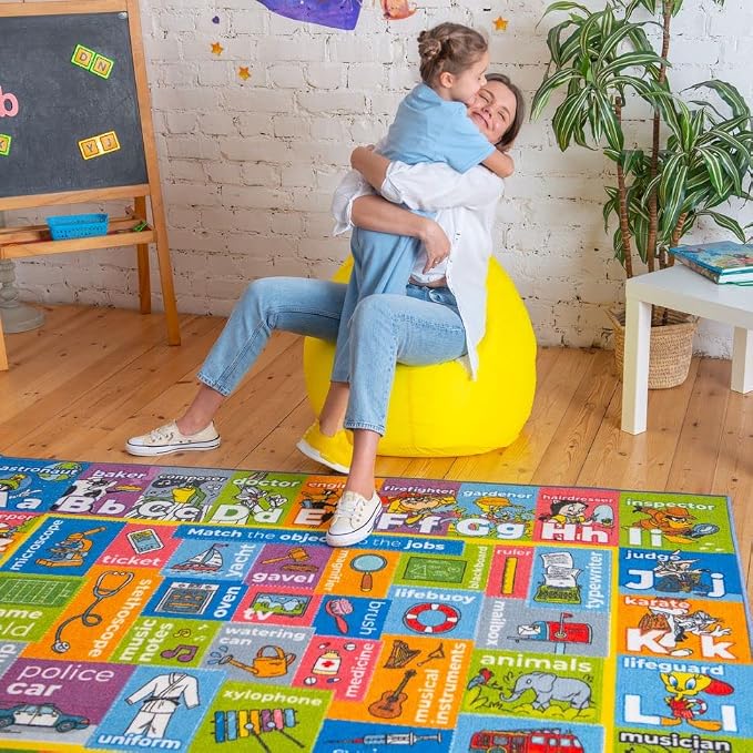 Looney Tunes Educational Kids Rug – ABC Alphabet, Professions & Jobs Matching - Image 5