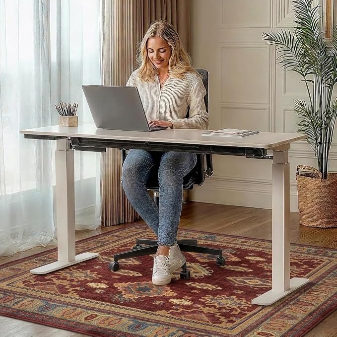 36"x60" Office Chair Mat for Hardwood Tile Floor, Under Desk Carpet Protector - Image 2