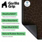 GORILLA GRIP 100% Waterproof All-Season WeatherMAX Doormat, US Designed Natural - Image 2
