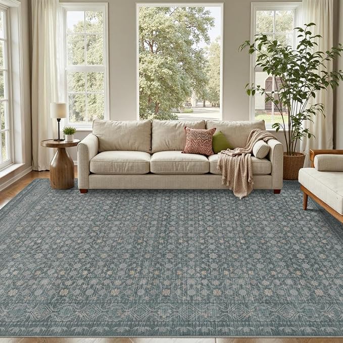 8x10 Washable Area Rug for Living Room, Extra Large Vintage Boho Rugs for - Image 4