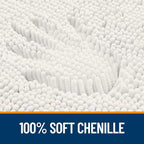 OLANLY Bathroom Rugs 32x20, Extra Soft Absorbent Chenille Bath Rugs, Rubber - Image 4