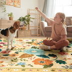 RELEANY Floral 6ft Area Rugs Washable Print Boho Cute Carpet Non Slip Flower - Image 6