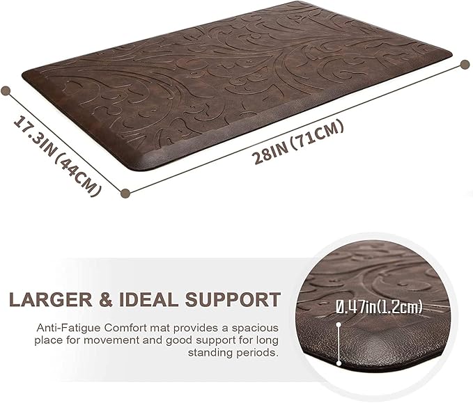 KMAT 2PCS Kitchen Mat Cushioned Anti-Fatigue Floor Mat, Waterproof Non-Slip - Image 2