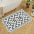 GarveeHome 2x3 Small Rug for Kitchen Modern Checkered Area Rug for Bathroom by GarveeHome