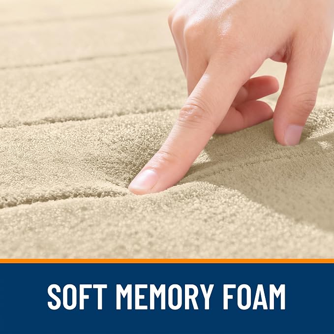 OLANLY Memory Foam Bath Mat 35x16, Super Soft Absorbent Bathroom Rugs, Quick Dry - Image 5