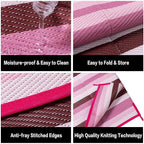 HUGEAR Outdoor Waterproof Rug 9'x12' Plastic Straw Rugs Washable Reversible - Image 6