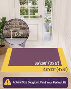 DEXI Washable Door Mat Indoor Entrance, 36x60 Dirt Trapper Front Entryway - Image 2