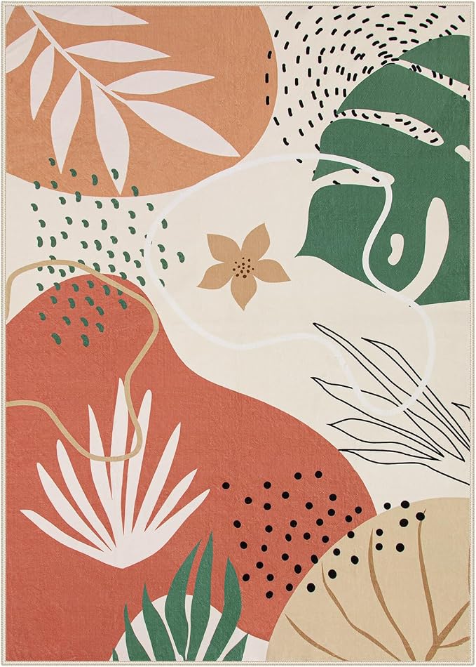 Lahome 5x7 Area Rug for Living Room, Washable Rugs 5x7 for Bedroom Soft Kids - Image 3