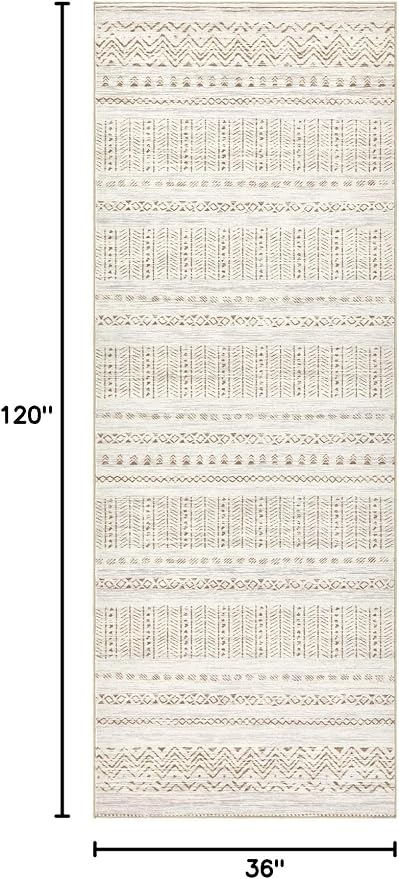 cotiled Hallway 3x10 Runner Rugs: Washable Boho Rugs - Image 2