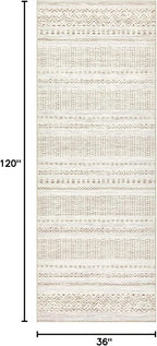 cotiled Hallway 3x10 Runner Rugs: Washable Boho Rugs - Image 2