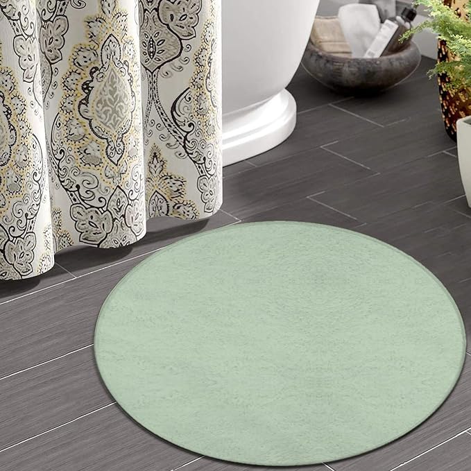 Home Decor Non Slip Kitchen Office Circle Rug, Machine Washable Modern Round - Image 4
