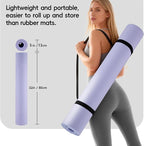 Extra Wide Yoga Mat 72" x 32", 6mm Non Slip TPE Exercise Mat - Image 5
