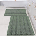 H.VERSAILTEX 2 Piece Bathroom Rugs Bath Mats Sets Super Absorbent Chenille by HVERSAILTEX