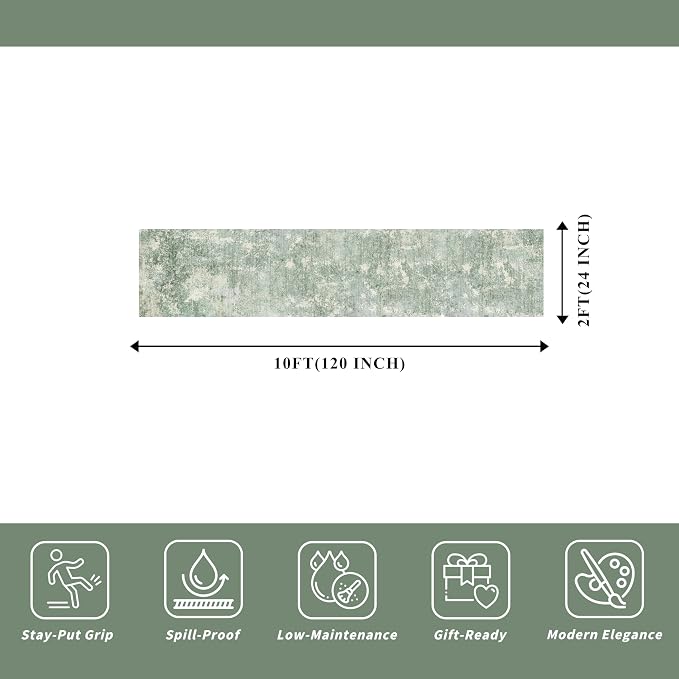 2x10 ft Washable Hallway Runner Rug – Non-Slip Long Carpet Runners - Image 2
