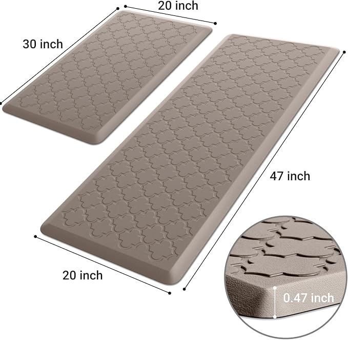 Kitchen Mat Cushioned Anti-Fatigue Floor Mat Water Resistant Non-Skid Kitchen - Image 2