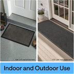 GORILLA GRIP 100% Waterproof All-Season WeatherMAX Doormat, US Designed Natural - Image 9