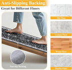 HEBE Washable Hallway Runner Rug 2'x 6' Non Slip Kitchen Rugs Runner, Low Pile - Image 3
