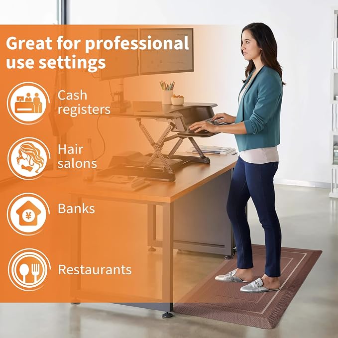 UKISS 9/10"" Extra Thick Cushioned Anti Fatigue Kitchen Mat, Waterproof High - Image 7