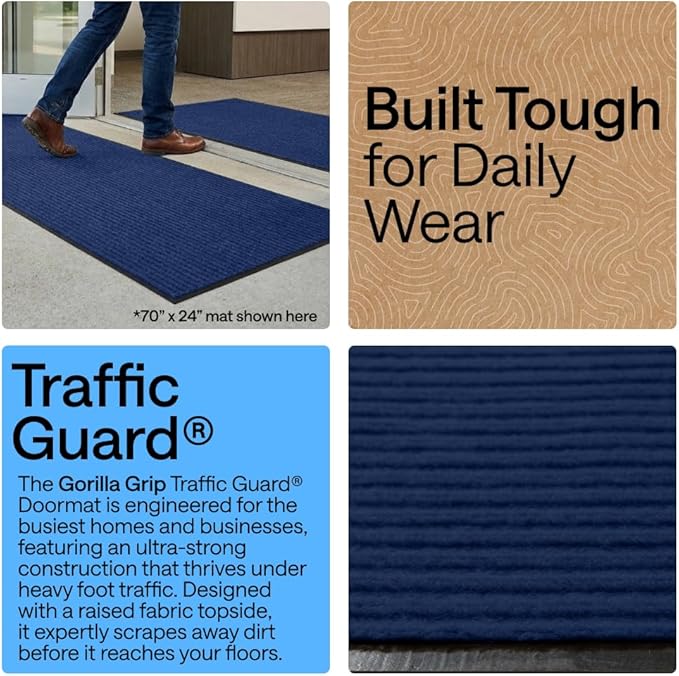 GORILLA GRIP Waterproof Traffic Guard Door Mat, Heavy Duty Entryway Mats - Image 3