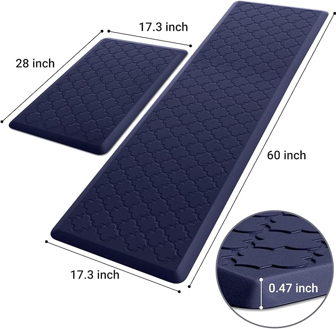 Kitchen Mat Cushioned Anti-Fatigue Floor Mat Water Resistant Non-Skid Kitchen - Image 2