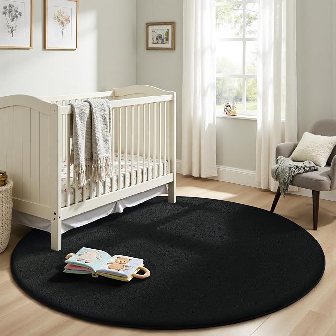 Sour Lemon 4ft Round Rugs for Bedroom, Circle Area Rugs for Living Room - Image 6