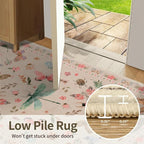 Rugxara 3x5 Rug for Entryway Bedroom, Floral Vintage Retro Boho Throw Rug - Image 6