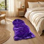 EasyJoy Faux Sheepskin Rug, Fluffy Faux Fur Rug, Ultra Soft Shag Area Rug - Image 4