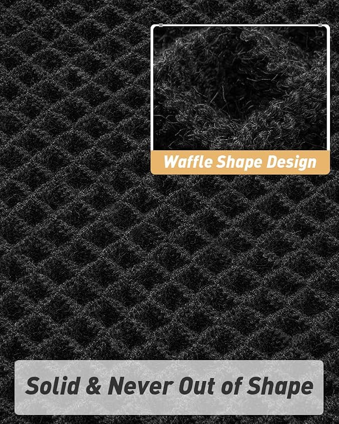 Upgraded Waffle Bath Mat Set of 2 Super Absorbent Non Slip Bath Mats - Image 5
