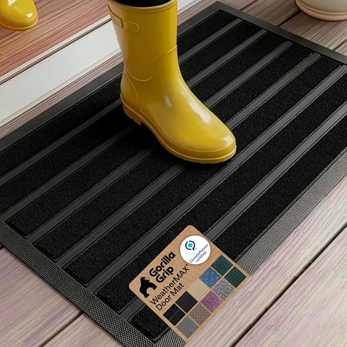 GORILLA GRIP 100% Waterproof All-Season WeatherMAX Doormat US Designed Natural by Unknown