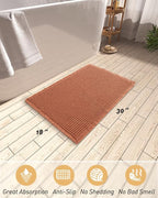 AMOAMI Upgraded Waffle Bath Mat, Super Absorbent Non Slip Bath Mats - Image 2