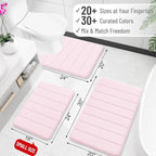 OLANLY Memory Foam Long Bathroom Rugs Runner 44x20, Super Soft Absorbent Bath - Image 2