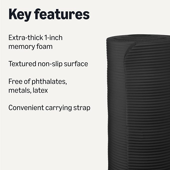 Amazon Basics Extra Thick Exercise Yoga Mat - Image 2