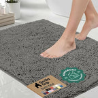 GORILLA GRIP Bath Rug Mat, Thick Soft Absorbent Chenille, Quick Dry Microfiber by Unknown