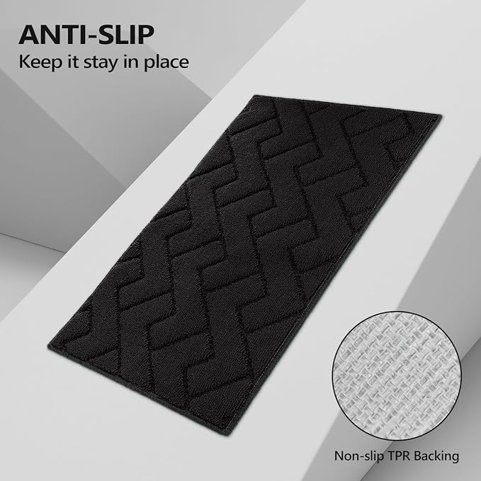 hicorfe Kitchen Runner Rugs and Mats Sets, 2 Pieces Absorbent Non-Slip Kitchen - Image 3