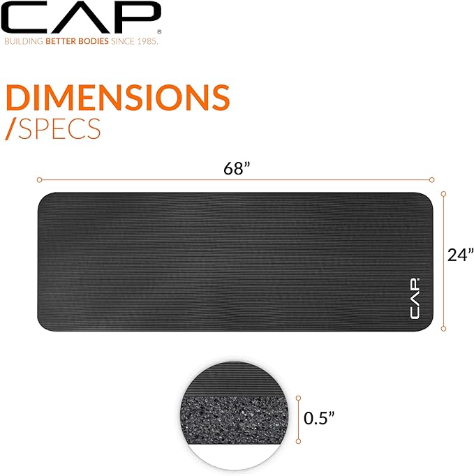 CAP Barbell 1/2-Inch High Density Exercise Yoga Mat - Image 4