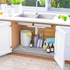 SIKADEER Under Sink Mat Waterproof 34" x 22", Silicone Mat Kitchen Drawer Shelf - Image 2