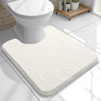 OLANLY Toilet Rugs U-Shaped 20x20, Extra Soft Absorbent Chenille Contour by OLANLY
