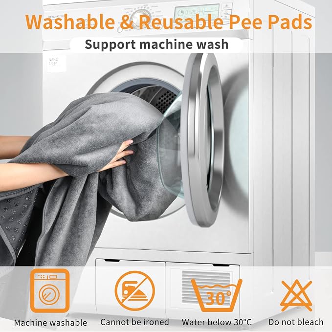 LOOBANI Washable Pee Pad for Dogs, 2 Packs Non-Slip Puppy Training Pads - Image 5
