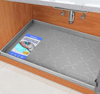 SIKADEER Under Sink Mat Waterproof 34" x 22", Silicone Mat Kitchen Drawer Shelf by SIKADEER