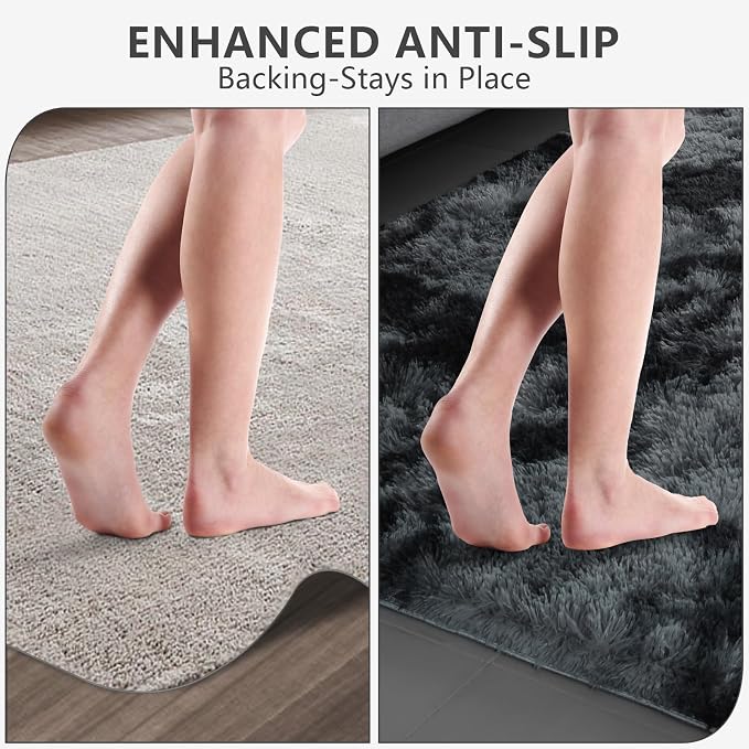 Shag Area Rugs for Bedroom Living Room, 5X8 Ultra Soft Fluffy Area Rugs for Dorm - Image 6