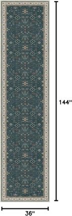 Hazo Haus Dark Green Hallway Runner Rug 12 ft Long - Image 2