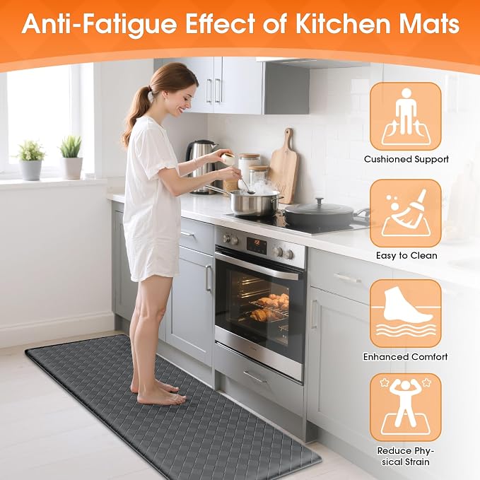 TranquilRelax Kitchen Mats, Cushioned Anti Fatigue Kitchen Mats - Image 4