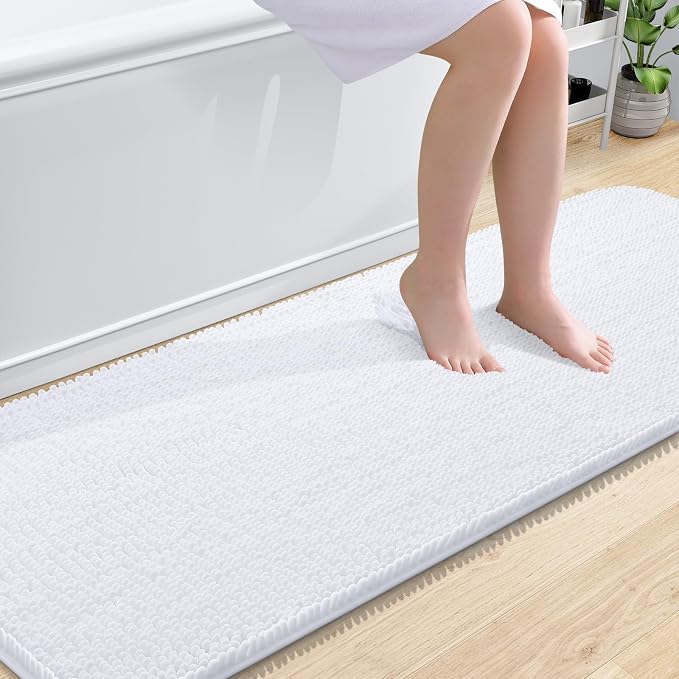 OLANLY Bathroom Runner Rugs 70x24, Extra Soft Absorbent Chenille Bath Rugs by OLANLY